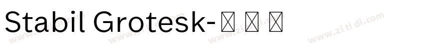 Stabil Grotesk字体转换